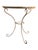 Vintage Wrought Iron Demi-Lune Console Table with Painted Pine Top, 1950s For Sale - Image 10 of 12