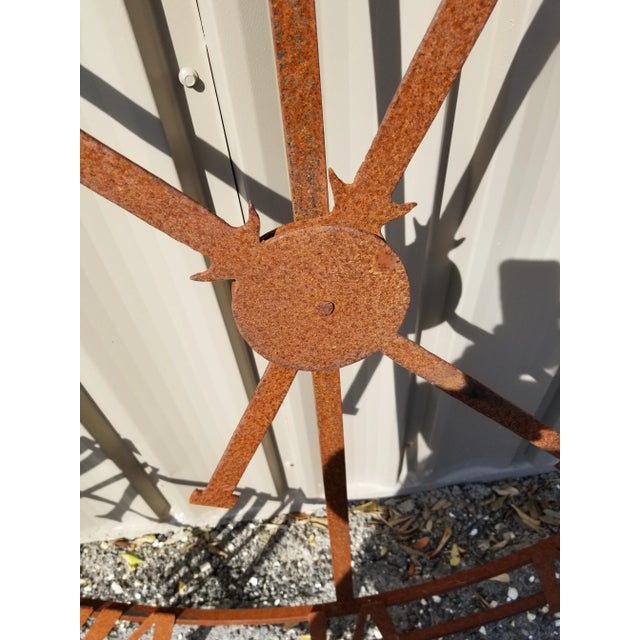Brown Napa Iron Clock Face For Sale - Image 8 of 9