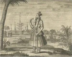 Valentijn, Lord Nawasichan, Governor of Rajmahal, Jharkhand State in India, 1726, Engraving