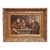 19th C. French “Monks Drinking” Oil on Board Painting in Carved Gilt Frame For Sale