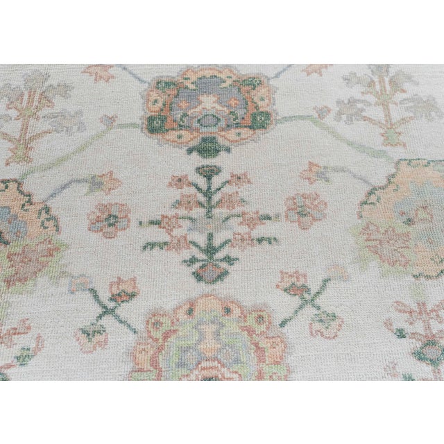 Turkish Oushak Rug 8'4" x 10'2" #20429 For Sale - Image 4 of 8