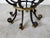 Vintage Hand-Forged Wrought Iron and Brass Dining Table Base With Beveled Glass Top – Indoor / Outdoor For Sale In Miami - Image 6 of 12