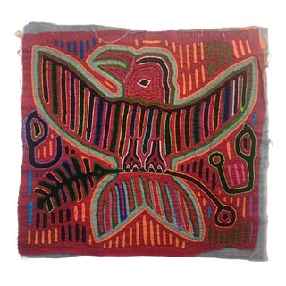 Mola Fabric by Cuna Indians from San Blas Island, Panama, 1970s For Sale