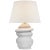 Marie Flanigan by Visual Comfort Signature Bingley Medium Organic Table Lamp in Sandy White with Linen Shade For Sale