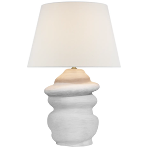 Marie Flanigan by Visual Comfort Signature Bingley Medium Organic Table Lamp in Sandy White with Linen Shade