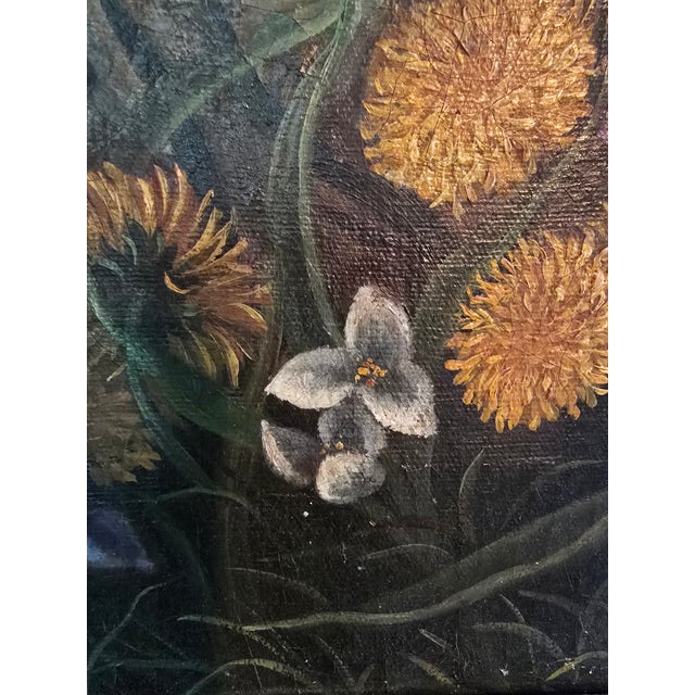 Antique Signed Painting Wiggin Flowers Masterpiece - Signed For Sale - Image 9 of 13