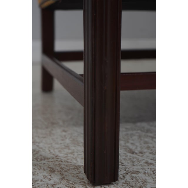 Baker Colonial Williamsburg Blue & Yellow Settee Sofa For Sale - Image 13 of 18