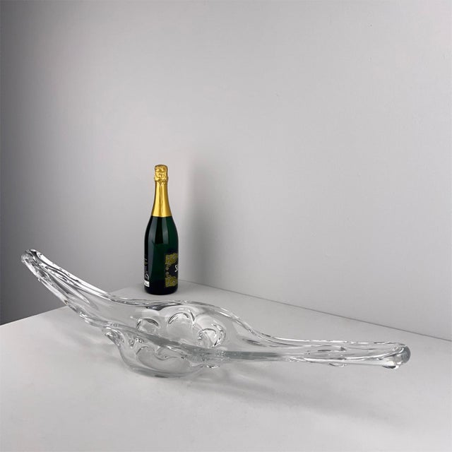 1970s Vintage Crystal Glass Bowl, France, 1970s For Sale - Image 5 of 9