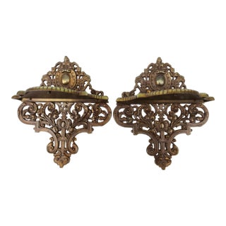 Renaissance Revival Style Zinc Brackets - A Pair of 2 For Sale