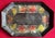 Antique early 19th century American Federal folk art paint decorated small tole tray, circa 1820. Octagonal shape with...