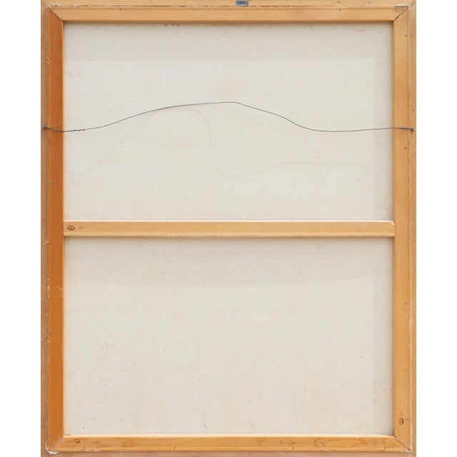 Art Deco Geometric Beach Scene, Painting For Sale - Image 3 of 4