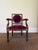 1990s Hollywood Regency Ebonized Armchair With Bold Fabric For Sale - Image 5 of 12