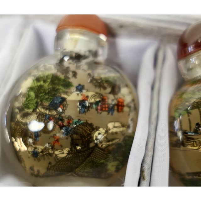 Black Japanese Hand Painted Perfume Bottle in Original Box, 1950s, Set of 5 For Sale - Image 8 of 14
