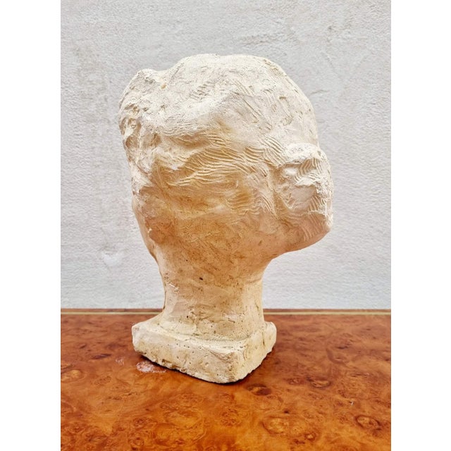 Sculptured Plaster Female Modelled Head, Italy, 1950s For Sale - Image 4 of 13