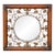 Vintage Old World Variegated Patinated Metal Scrollwork Mirror With Beveled Glass For Sale