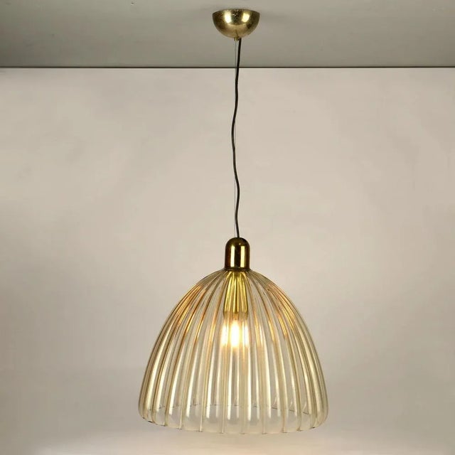Large Bell-Shaped Murano Glass Pendant by Renato Toso, 1950s For Sale - Image 4 of 17