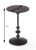 Transitional Zora Distressed Iron Pedestal Accent Table, Black For Sale - Image 3 of 6