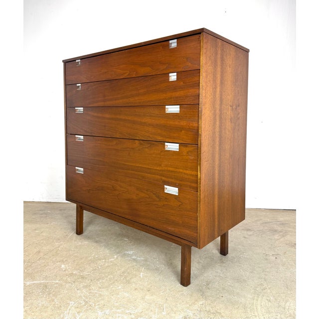 Mid-Century Modern 1960s Mid Century Modern George Nelson Style Tall Dresser by Bassett For Sale - Image 3 of 12