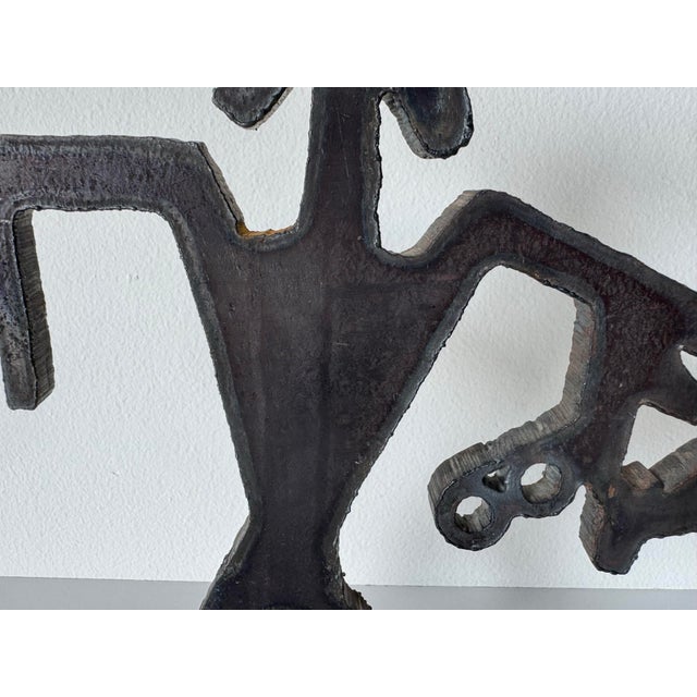 1990s 1990s Vintage Native American–Style Hand-Cut Metal Brutalist Abstract Sculpture For Sale - Image 5 of 12