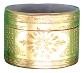 Gold Pill Box with Amber Lids