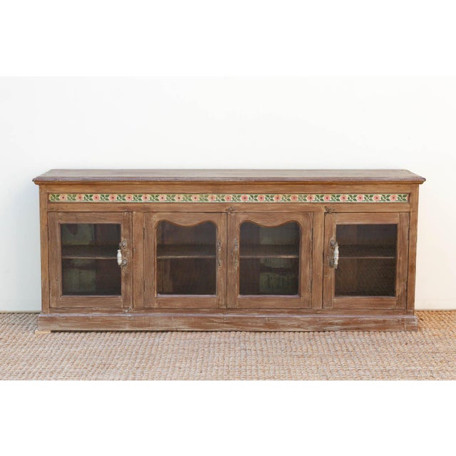 Early 20th Century Scalloped Tile & Glass Colonial Console For Sale In Los Angeles - Image 6 of 9