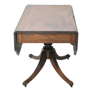 Federal Period Mahogany Drop Leaf Carved Table New York Att. to Duncan Phyfe