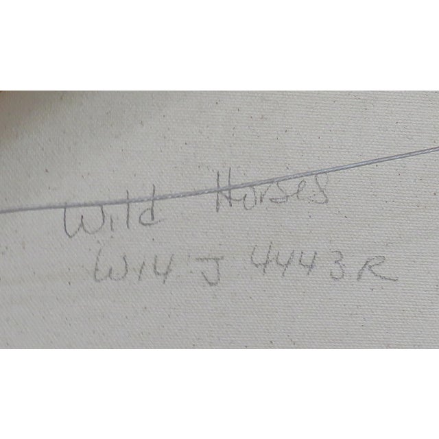 Late 20th Century Original Surrealist Wild Horses Portrait Oil Painting by Ferjo - Ferdinand De Jesus Oliveira For Sale - Image 5 of 7