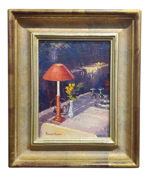 Douglas Paul Morgan -Sunset Dining Still Life -Oil Painting