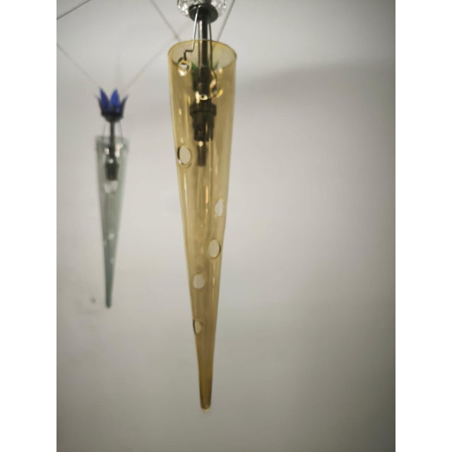 Chandelier with Multicolored Cones by Lamp International, 1990s For Sale - Image 14 of 18