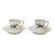 Pair Vintage Hertel Jacob Bavaria Equestrian Demitasse Cups Saucers Germany For Sale