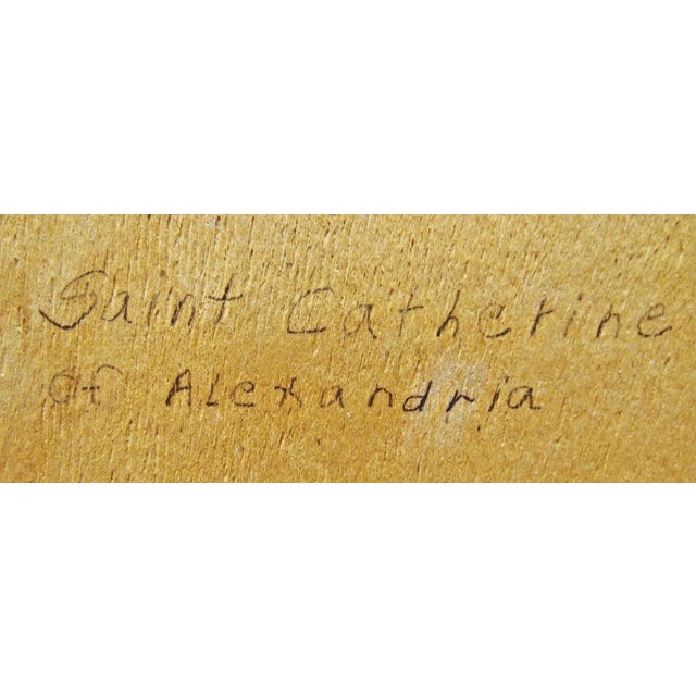 Rare Antique Icon of St. Catherine of Alexandria in a Kiot Shadow Box For Sale - Image 17 of 18
