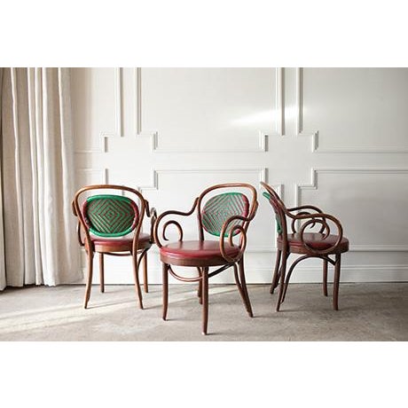 Shelby Williams Vintage Cafe Armchairs by Shelby Williams Industries in the Style of Micheal Thonet , Set of 6 For Sale - Image 4 of 18