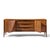 Unagusta Mid Century Walnut Curved Lowboy Dresser For Sale - Image 9 of 10