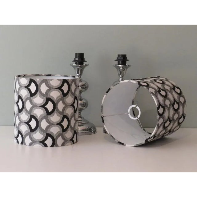 1960s Space Age Chromed Table Lamps, 1960s, Set of 2 For Sale - Image 5 of 8