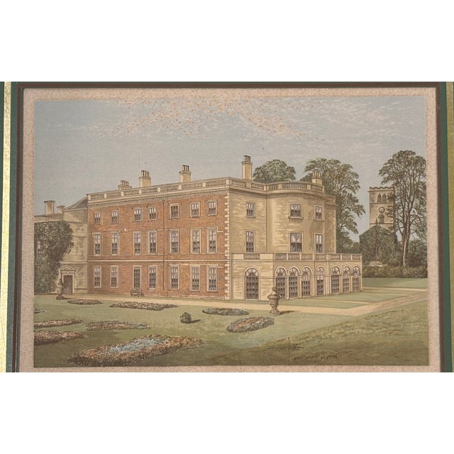 English Late 19th Century Framed Original English Antique Print - View of Clifton Hall For Sale - Image 3 of 15