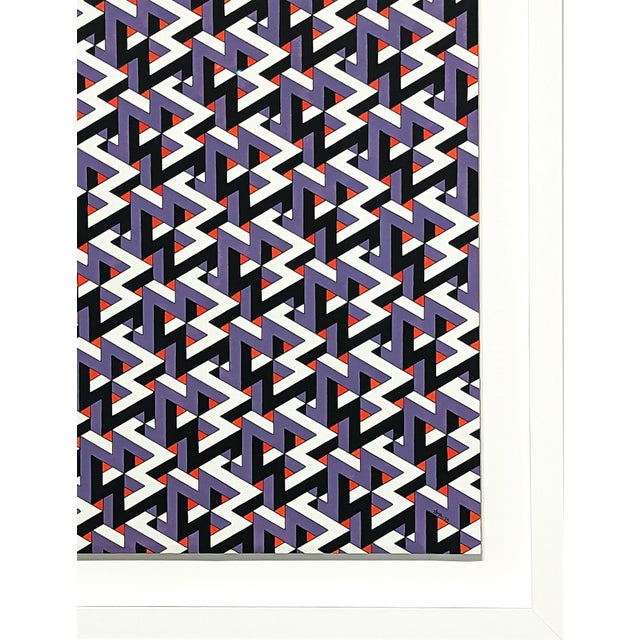 2020s Austin Magruder Contemporary Red, Purple, Black, and White Hand Drawn Tessellated Abstract, 2023 For Sale - Image 5 of 8