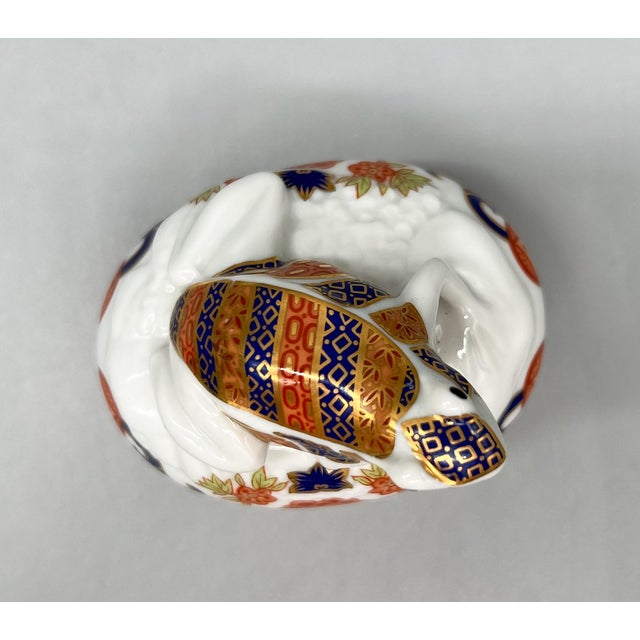 Red Vintage Andrea by Sadek Frog Imari Porcelain Trinket Box- Royal Crown Derby / Limoges Style – Japanese / Chinoiserie For Sale - Image 8 of 13