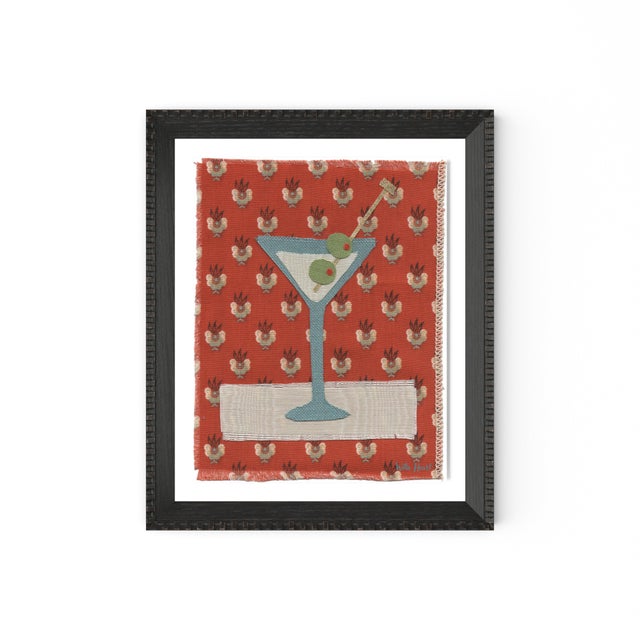Not Yet Made - Made To Order Gemma the Martini by Willa Heart in Brimfield Black Frame, Mini Art Print For Sale - Image 5 of 5