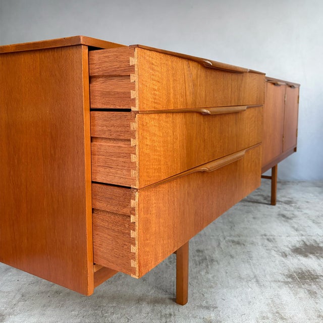 British Teak Sideboard with Sculpted Handles, 1960s For Sale - Image 10 of 16