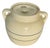 French Antique Glazed Ceramic Pot With Handles and Cover For Sale