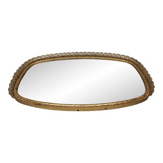 Vintage Filigree Edge Mirror Vanity Tray For Sale