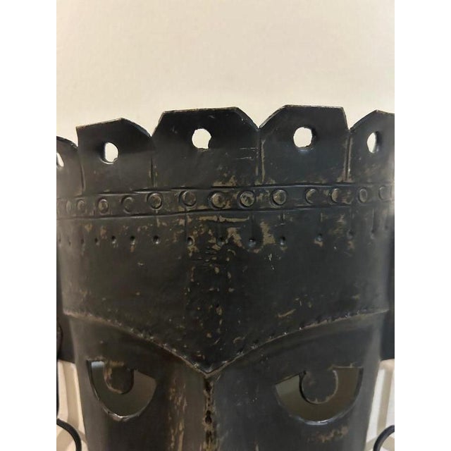 1970s Brutalist Metal Mask, 1970s For Sale - Image 5 of 10