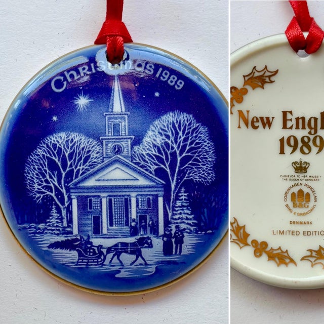 Beautiful vintage Christmas ornament by Bing & Grøndahl, Copenhagen. Part of the limited edition "Christmas in America"...