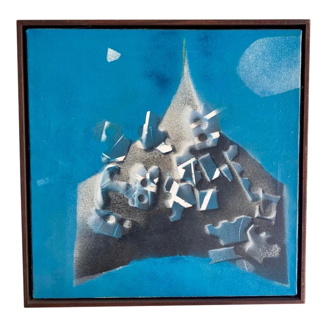 Mid-Century Modern Abstract Painting by Pennsylvania Artist Lucille McBeth, Framed For Sale