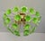 Metal Green Floral Sputnik Flush Mount Chandelier 1980s Glass Flowers For Sale - Image 7 of 12