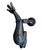 Crafted from heavy cast iron, this vintage architectural door knocker features a detailed design of a stylized sea...