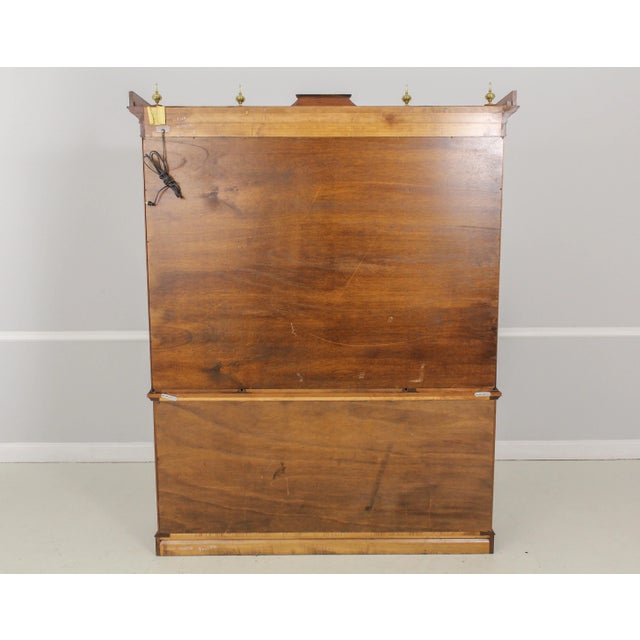 Statton Federal Style Cherry Breakfront China Cabinet For Sale - Image 11 of 13