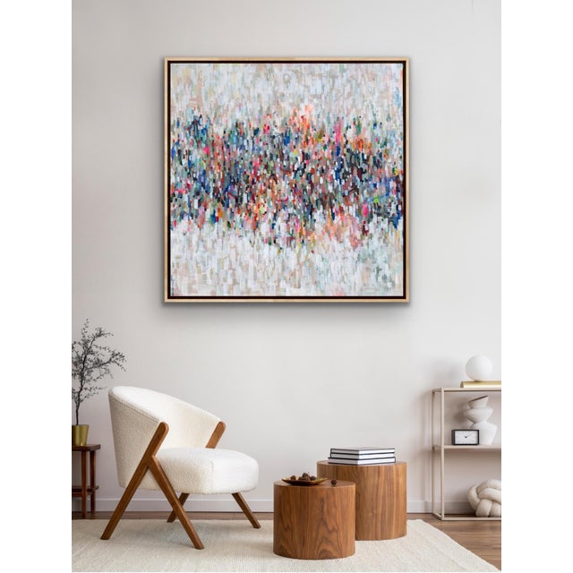 White Framed Original Abstract Painting Titled Hot Spot For Sale - Image 8 of 12