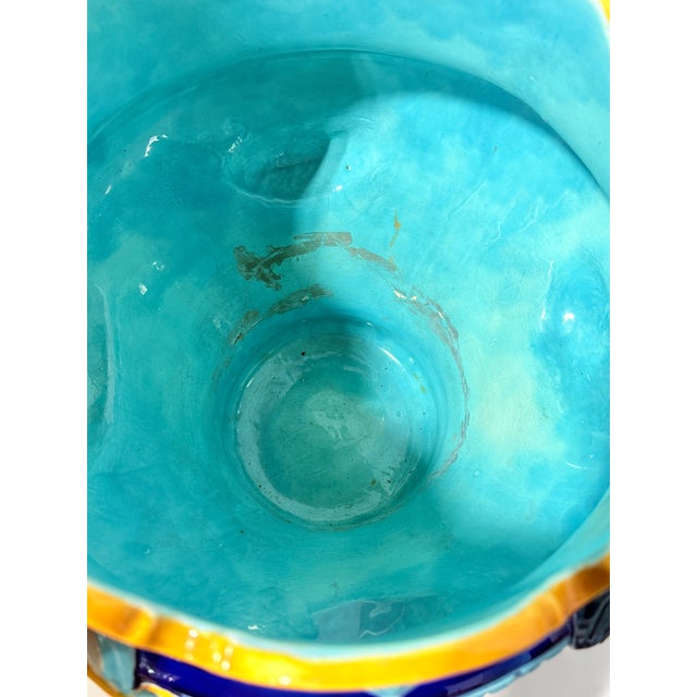 English Wedgwood Majolica Lion & Maiden Handled Jardiniere, 19th Century For Sale - Image 13 of 16