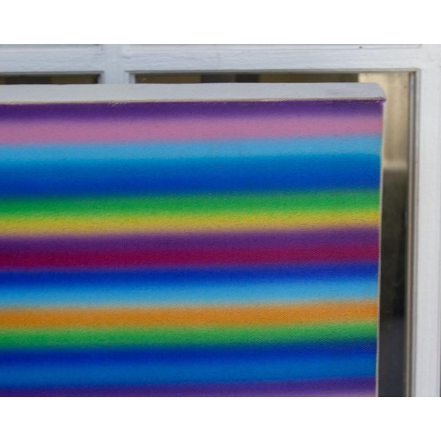 1974 “Open” Acrylic on Canvas Airbrush Painting Signed by Artist Steve Redman For Sale - Image 4 of 8